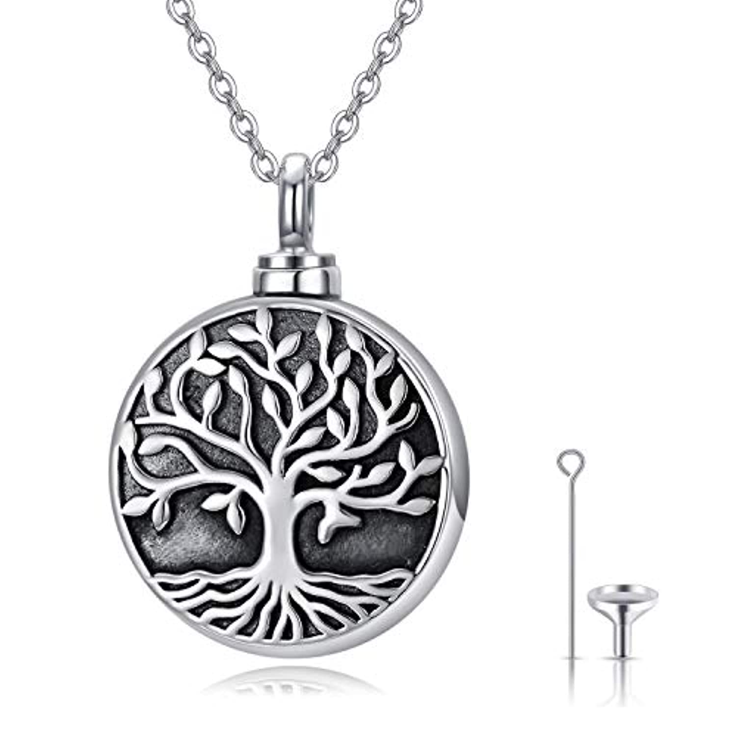 Men's Sterling Silver Tree of Life Pendant Necklace - Jewelry1000.com