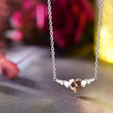 18K Gold Plated 925 Sterling Silver Necklace Pendant 5A Cubic Zirconia Love Heart Angel Wing Pendant with Necklaces Chain Length 16