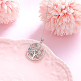Sterling Silver Owl Tree of Life Pendant Necklace for Women Teen Girls Owl Gifts for Owl Lover Jewelry