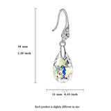 Dream Shine 925 Sterling Silver Color-Change Crystal Drop Dangle Earrings for Women
