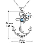 Anchor Necklace, Sterling Silver Anchor Pendant Sailor Necklace Nautical Jewelry Anchor Jewelry for Women Gifts for Best Friend