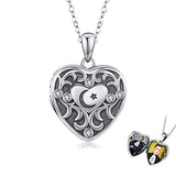 Silver Love Heart Locket Necklace