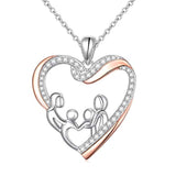Family Heart Pendant Necklace