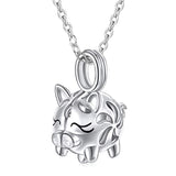 925 Sterling Silver Pig Cage Locket Pendant Necklace for Women Girls Jewelry Birthday Gift
