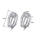 Huggie Earrings S925 Sterling Silver Cubic Zirconia Small Cartilage Huggie Hoop Earring for Women Daughter Mother's Day