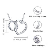 925 Sterling Silver Sisters Necklace Pendant Mother's Day Holiday Jewelry Gifts for Mom