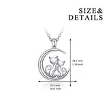 Cat Pendant Necklace,Cat Hoop Earrings Sterling Silver Cats Jewelry Gift for Women Teens Girls