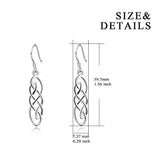 Sterling Silver Irish Vintage Celtic Knot Dangle Earrings Good Luck Celtics Earrings Jewelry for Women