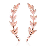 925 Sterling Silver Leaf Stud Earrings Leaves Shape Earrings Hypoallergenic Earrings Jewelry