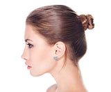 Swirl Filigree Scroll Heart Shaped Stud Earrings For Women For Girlfriend 925 Sterling Silver