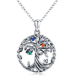 Silver Tree of Life with Zircon Necklace 