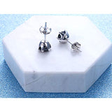 Mothers Day Jewelry Stud Earrings For Men Women Teens 925 Sterling Silver Black CZ Earrings, Best Easter Gifts