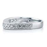 Wedding Curved Half Eternity Band Ring