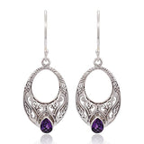 Purple Amethyst Dangle Earrings