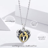 Heart Locket Necklace That Holds Pictures Sterling Silver Tree of Life Photo Lockets Necklaces For Women Mom Grandma Wife