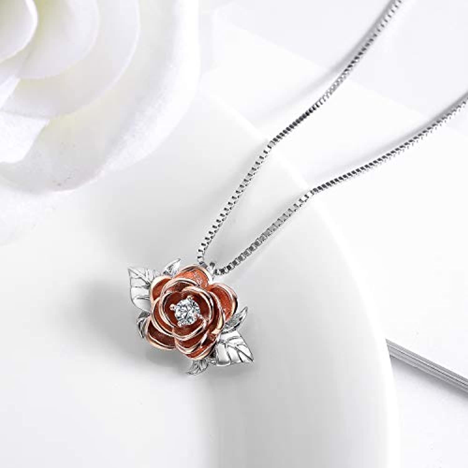 Thistle & Rose Necklace – Celtic Crystal Design Jewelry