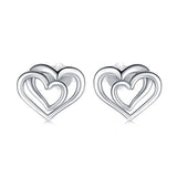 double heart Stud Earrings