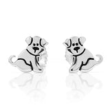 Small Puppy Dog 11 mm Post Stud Earrings