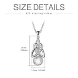 Celtic Heart Knot Necklace Jewelry for Women Sterling Silver Good Luck Triquetra Irish Celtic Love Heart Pendant Necklace for Women Girls