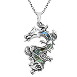  Silver  Dragon Pendant Necklace