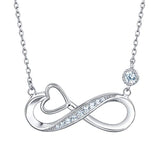 Silver Infinity Heart Necklace 