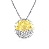 Silver Sunflower Necklace