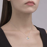 “You are My Sunshine” Sterling Silver Coin Pendant Necklace | Gold Plated Sun Ray with Cubic Zirconia Necklace