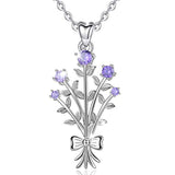 Purple Flower Necklaces