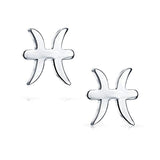 Tiny Simple Astrology Horoscope Zodiac Stud Earrings For Teen For Women 925 Sterling Silver 12 Birth Month Sign