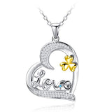 Love Heart Lucky Elephant Pendant Necklace
