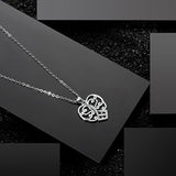 Sterling Silver Celtic knot Heart Shaped Necklace Pendant Jewelry for Women