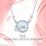 Devil Necklace for women, 925 Sterling Silver Opal Pendant,Lovely Charming Devil Jewelry Gifts for Women,Girl, Teen