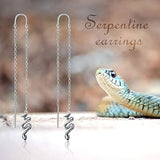 S925 Sterling Silver Threader Earrings for Women - Hypoallergenic Snake Long Chain Dangle Birthday Jewelry Gifts