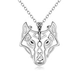  Silver Wolf Necklace