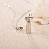 S925 Sterling Silver Minimalist Cremation Jewelry Simple Bar Urn Necklace Exquisite Memorial Keepsake Ashes Necklaces