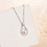 925 Sterling Silver Minimalist Cremation Memorial Jewelry Teardrop Urn Necklace For Ashes For Women Girl w/Funnel Filler Kit