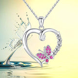 925 Sterling Silver Butterfly Pendant Necklace for Women Teen Little Gift