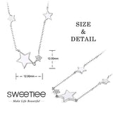 925 Sterling Silver Star Necklace for Women with Enamel Stars