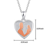 925 Sterling Silver Minimalist Cremation Memorial Jewelry Heart Keepsake Urn necklace for dad