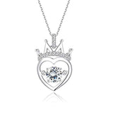 Silver  CZ Heart Necklace