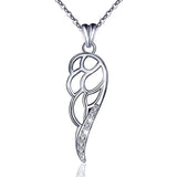  Silver Cubic Zircon Angel Wing Necklace Pendants