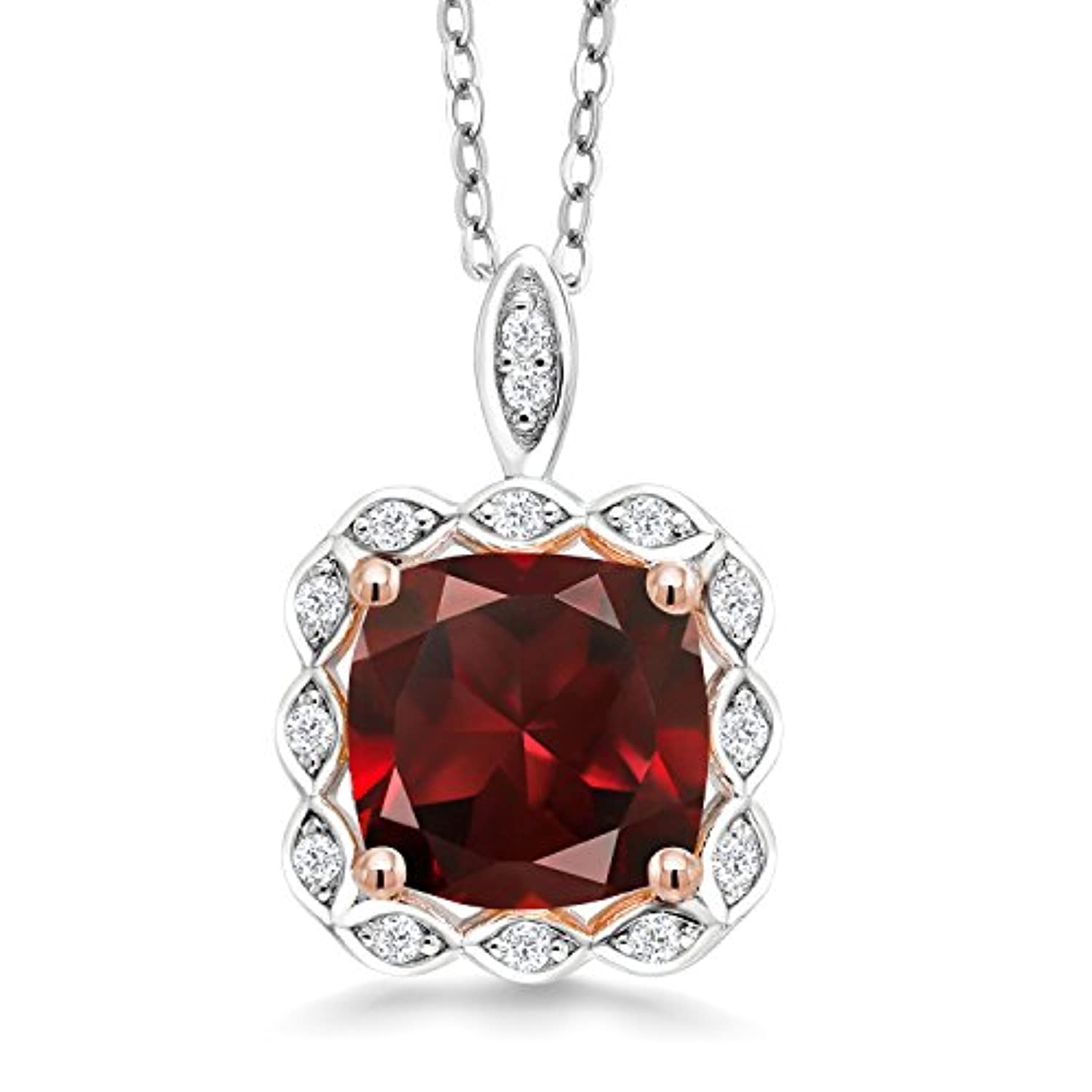 Red Garnet Pendant Necklace