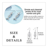 925 Sterling Silver Fishbone dangle Earrings ocean memorial jewelry gifts for Women