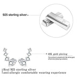 925 Sterling Silver CZ Simulated Diamond Ear Crawler Cuff Earrings Climber Jackets Cubic Zirconia Hypoallergenic Earrings for Women and Girls