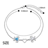 Turtle Anklet for Women 925 Sterling Silver Adjustable Beach Sea Animal Foot Chain Anklet  Gift for Women (Turtle Anklet)