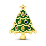 Silver Christmas Tree  Charm