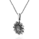Enchantign Sunflower 925 Sterling Silver Pendant Necklace