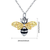 Cremation Jewelry  925 Sterling Silver Bee Pendant Urn necklaces for Women