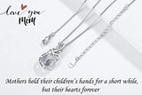 Mom Necklace for Mother's Day S925 Sterling Silver Mother Daughter Necklace for Mom Love Heart Infinity Mother Pendant Necklace with Gift Box from Daughter or Son, Mom Birthday Gifts