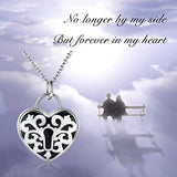925 Sterling Silver Cremation Jewelry for Human Ashes - Heart Padlock Memorial Urn Necklace Keepsake Ash Pendant Bereavement Remembrance Gift for Loss of a Loved One
